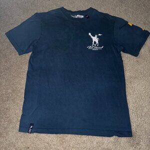 LRG Lifted Research Group Graphic Tee Men's Medium | Navy Derby Shirt